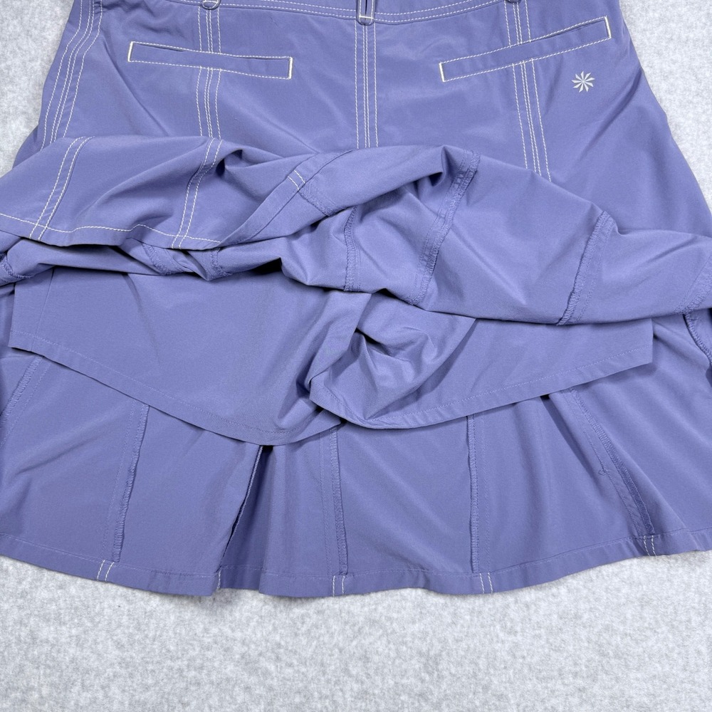 Athleta Skort Women 8 Purple Excellent Pleated Activewear Contrast Stitching - Picture 6 of 12